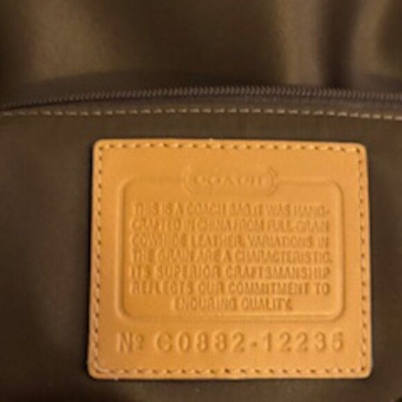 Vintage Coach Ergo Leather Pleated Hobo Natural - Picture 7 of 10